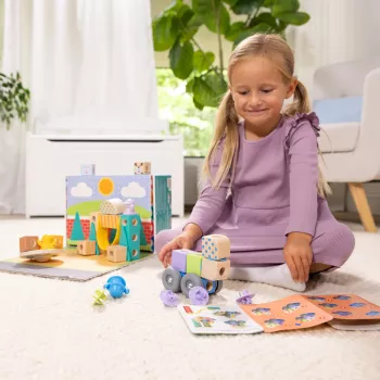 Melissa & Doug MDT BBN Blockables Town Pyst GML, 2 m., 73 vnt., Plastikas, Mediena