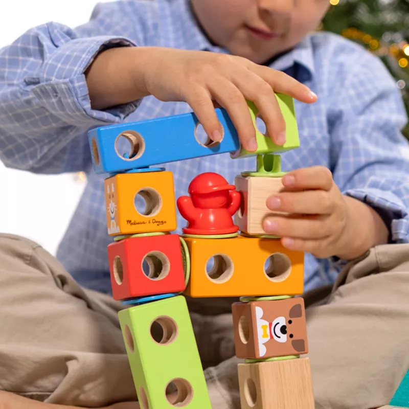 Melissa & Doug MDT BBN Blockables Town Pyst GML, 2 m., 73 vnt., Plastikas, Mediena