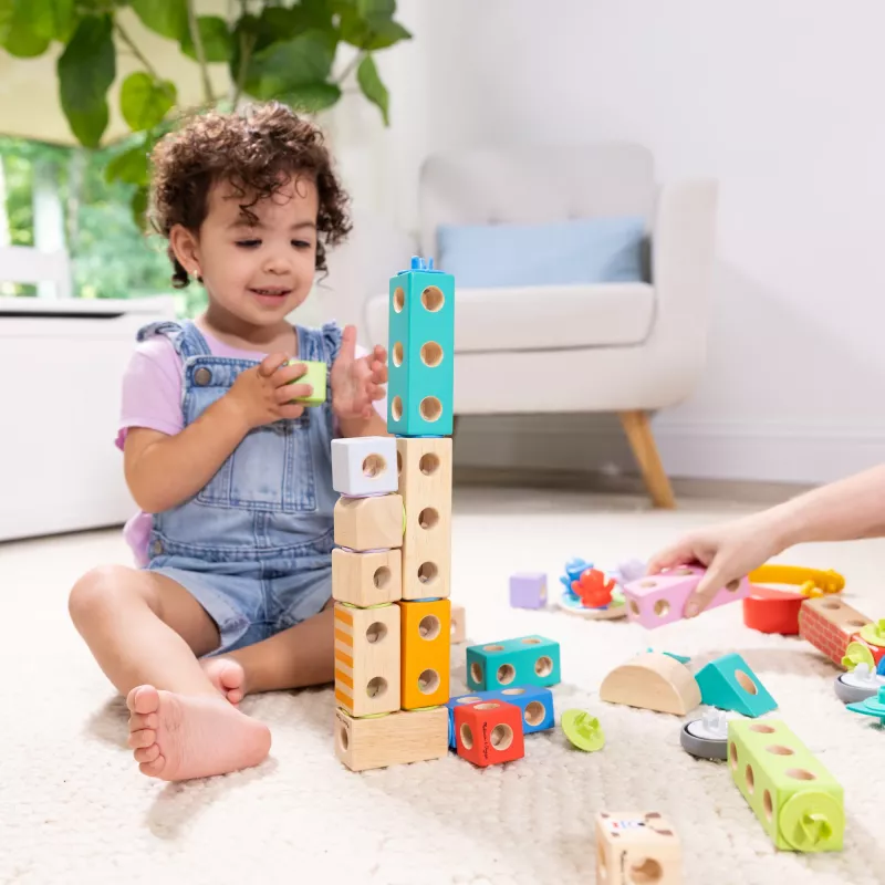 Melissa & Doug MDT BBN Blockables Town Pyst GML, 2 m., 73 vnt., Plastikas, Mediena