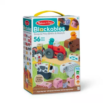 Melissa & Doug MDT BBN Blockables Farm GML, 2 m., 56 vnt., Plastikas, Medis