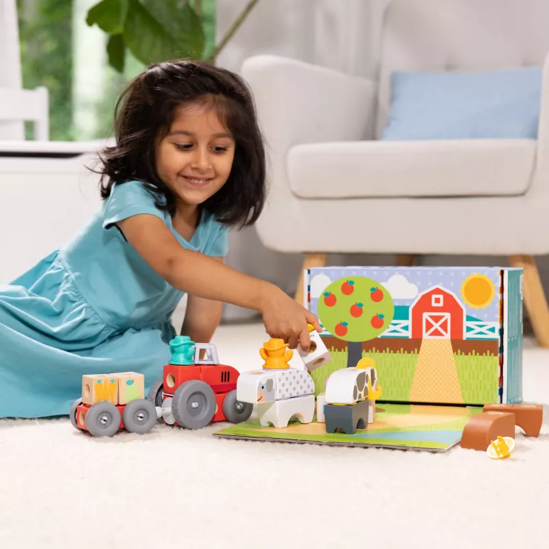 Melissa & Doug MDT BBN Blockables Farm GML, 2 m., 56 vnt., Plastikas, Medis