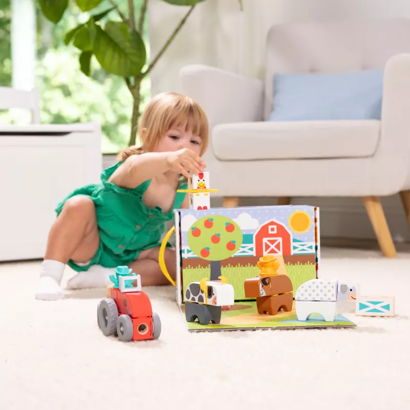 Melissa & Doug MDT BBN Blockables Farm GML, 2 m., 56 vnt., Plastikas, Medis