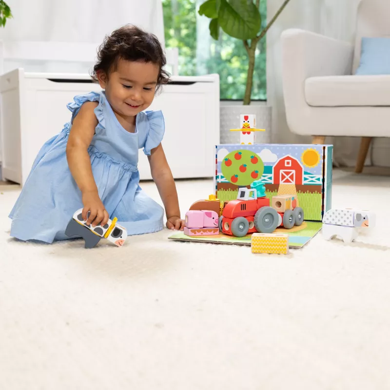 Melissa & Doug MDT BBN Blockables Farm GML, 2 m., 56 vnt., Plastikas, Medis
