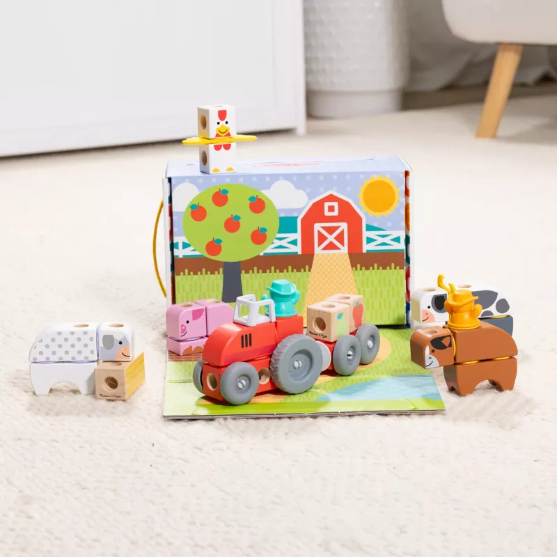 Melissa & Doug MDT BBN Blockables Farm GML, 2 m., 56 vnt., Plastikas, Medis