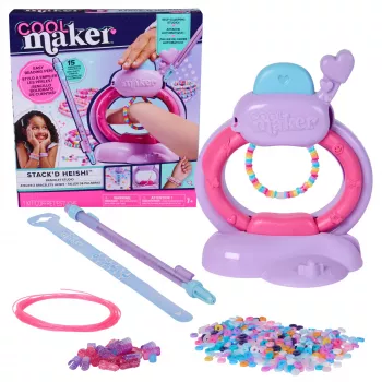 Apyrankių kūrimo rinkinys Spin Master Cool Maker Stack'd Heishi Bracelet Studio — amatų rinkinys heishi stiliaus apyrankėms gaminti