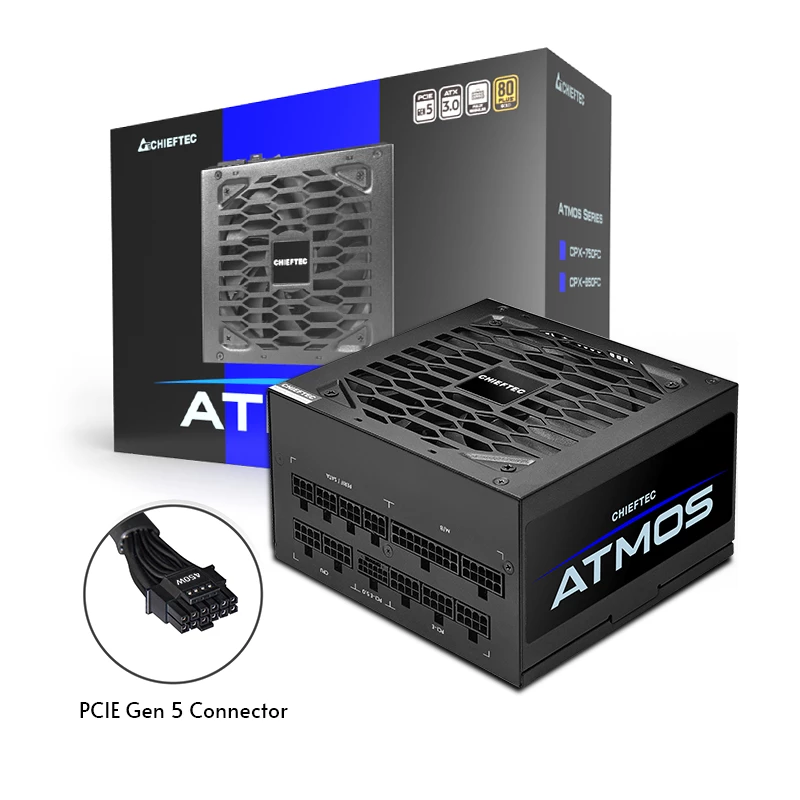 Chieftec Atmos maitinimo blokas 750 W 20+4 kontaktų ATX ATX juodas
