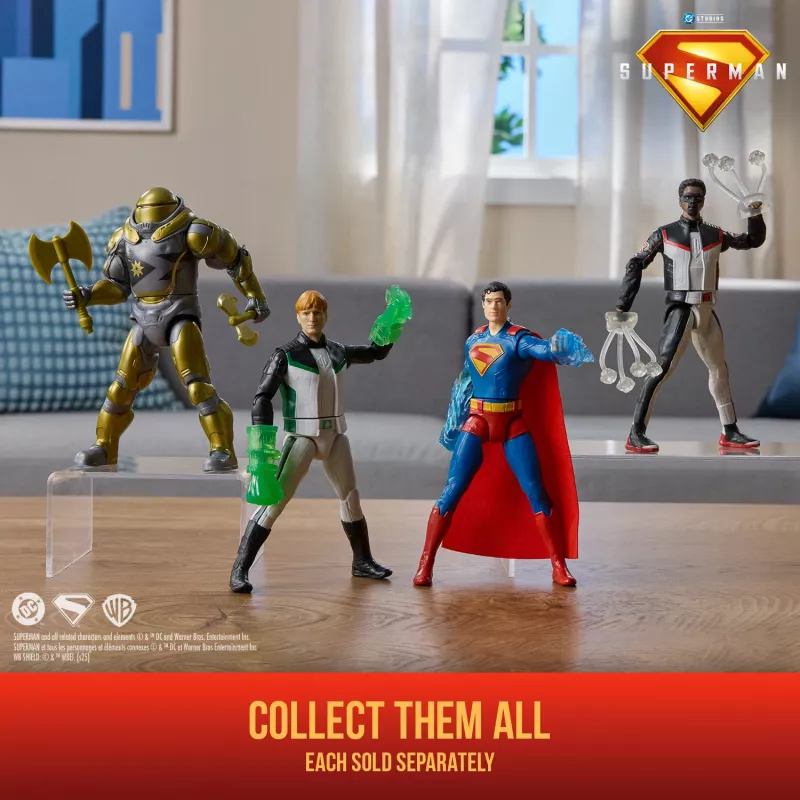 DC Comics, SUPERMAN Epic Strike veiksmo figūrėlė, 6 colių aukščio, autentiškas filmo stilius, yra 2 priedai, vaikiški žaislai berniukams ir mergaitėms nuo 4 metų