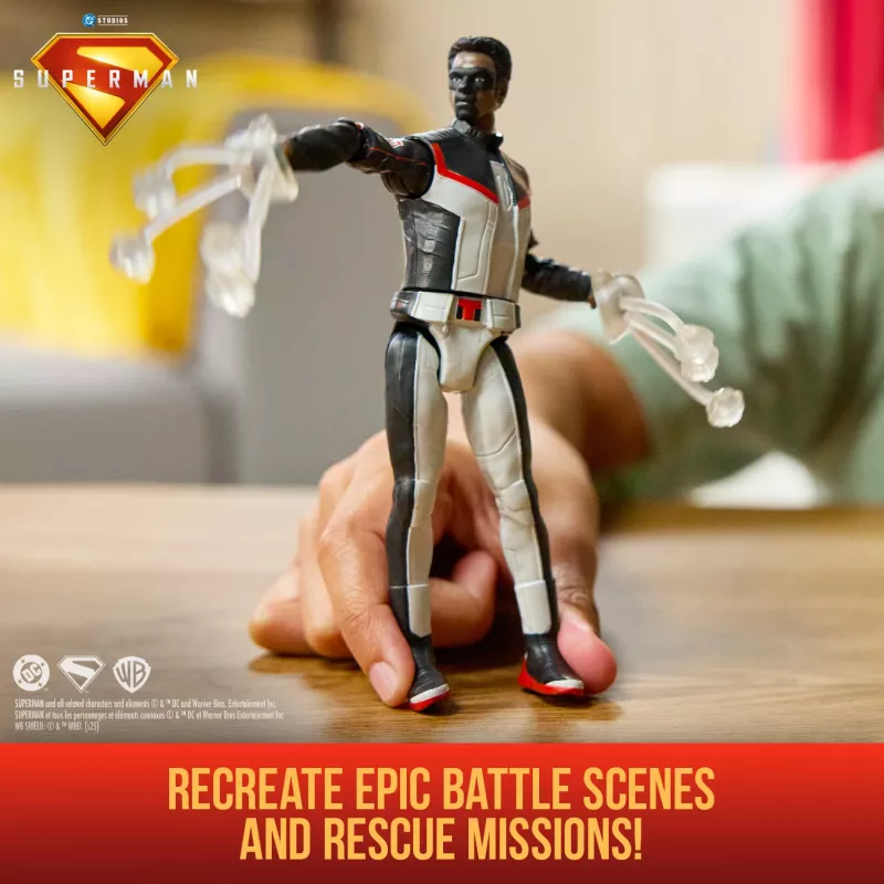 DC Comics, SUPERMAN, Mr. Terrific, Epic Strike veiksmo figūrėlė, 6 colių ūgio, autentiškas filmo stilius, 2 priedai, žaislai berniukams ir mergaitėms nuo 4 metų