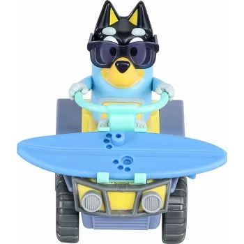Moose Toys Bluey S9 figūrėlių ir transporto priemonių rinkinys Paplūdimio keturratis su Bandit
