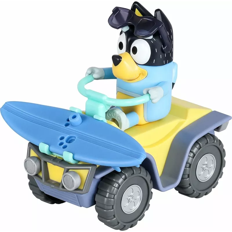 Moose Toys Bluey S9 figūrėlių ir transporto priemonių rinkinys Paplūdimio keturratis su Bandit