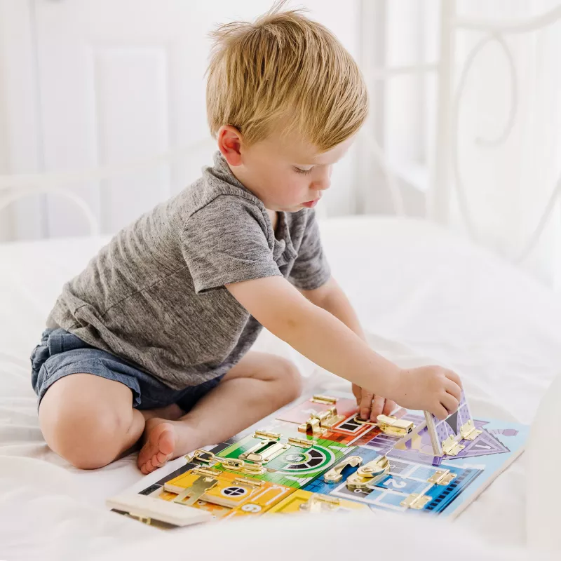 Melissa & Doug MDT MSK Užraktų lentos ekranas GML, 3 m., Mediena, Įvairiaspalvė