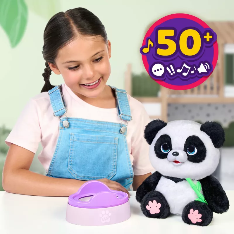 Moose Toys Little Live Pets My Baby Panda Chuchu, žaislinė panda, 4 metai, interaktyvus, garsinis, AA