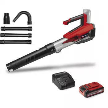 Belaidis lapų pūstuvas EINHELL Professional GP-LB 18/200 LI su 4,0 Ah Li‑Ion baterija ir latakų valymo komplektu