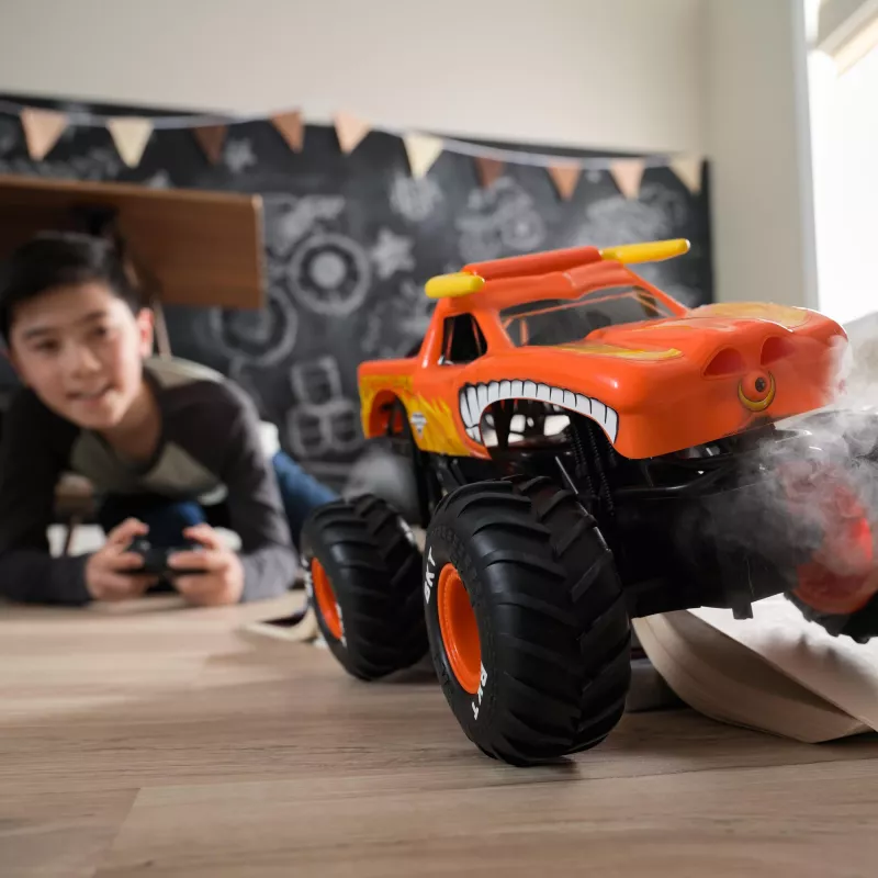 Monster Jam, El Toro Loco RC monstrų sunkvežimis su „Atomizer“ dūmų efektais, mastelis 1:15, žaislai berniukams ir mergaitėms nuo 3 metų