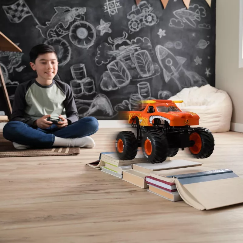 Monster Jam, El Toro Loco RC monstrų sunkvežimis su „Atomizer“ dūmų efektais, mastelis 1:15, žaislai berniukams ir mergaitėms nuo 3 metų