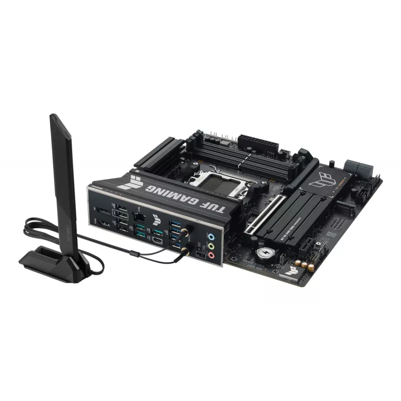 Motininė plokštė ASUS TUF GAMING B850M-PLUS WIFI7 micro ATX, AMD B850, Socket AM5, DDR5, 4 DIMM, 256GB, Wi‑Fi 7, 2.5Gb LAN