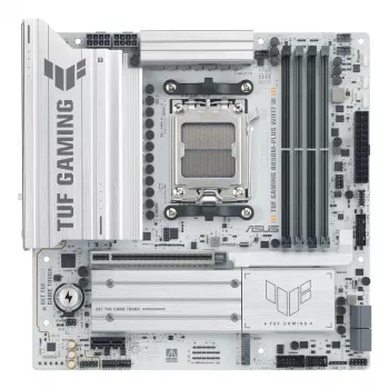 Motininė plokštė ASUS TUF GAMING B850M-PLUS WIFI7 W, AMD B850, Socket AM5, micro ATX, DDR5, 4×DIMM, iki 256 GB, Wi‑Fi 7, 2.5Gb Ethernet