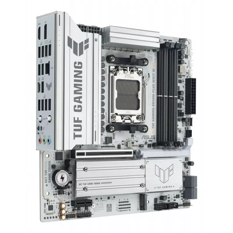 Motininė plokštė ASUS TUF GAMING B850M-PLUS WIFI7 W, AMD B850, Socket AM5, micro ATX, DDR5, 4×DIMM, iki 256 GB, Wi‑Fi 7, 2.5Gb Ethernet