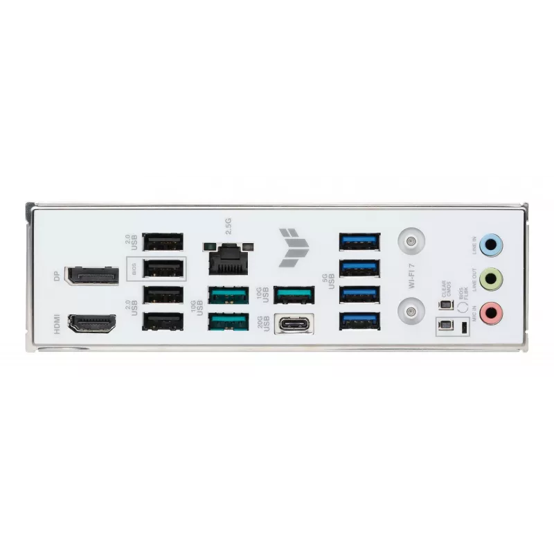 Motininė plokštė ASUS TUF GAMING B850M-PLUS WIFI7 W, AMD B850, Socket AM5, micro ATX, DDR5, 4×DIMM, iki 256 GB, Wi‑Fi 7, 2.5Gb Ethernet