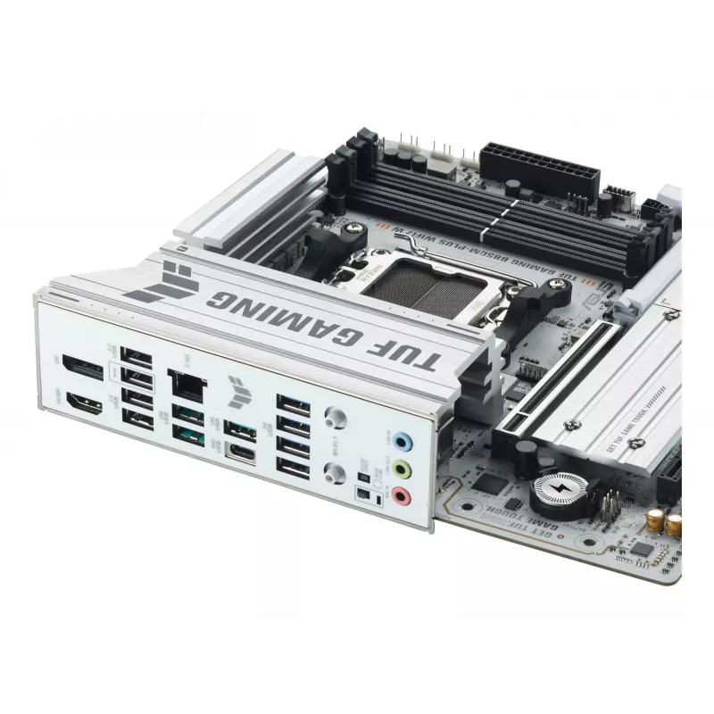 Motininė plokštė ASUS TUF GAMING B850M-PLUS WIFI7 W, AMD B850, Socket AM5, micro ATX, DDR5, 4×DIMM, iki 256 GB, Wi‑Fi 7, 2.5Gb Ethernet