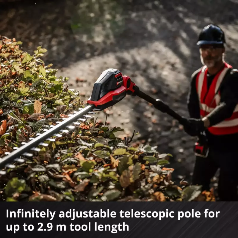 Belaidis teleskopinis gyvatvorių žirklės EINHELL GP-HH 18/50 Li T BL-Solo — 18 V, 50 cm pjovimo juosta, teleskopinis pasiekiamumas