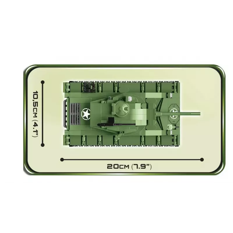 Statybiniai blokeliai tankas Cobi M24 Chaffee 1:35 mastelio modelis, Cobi-2543