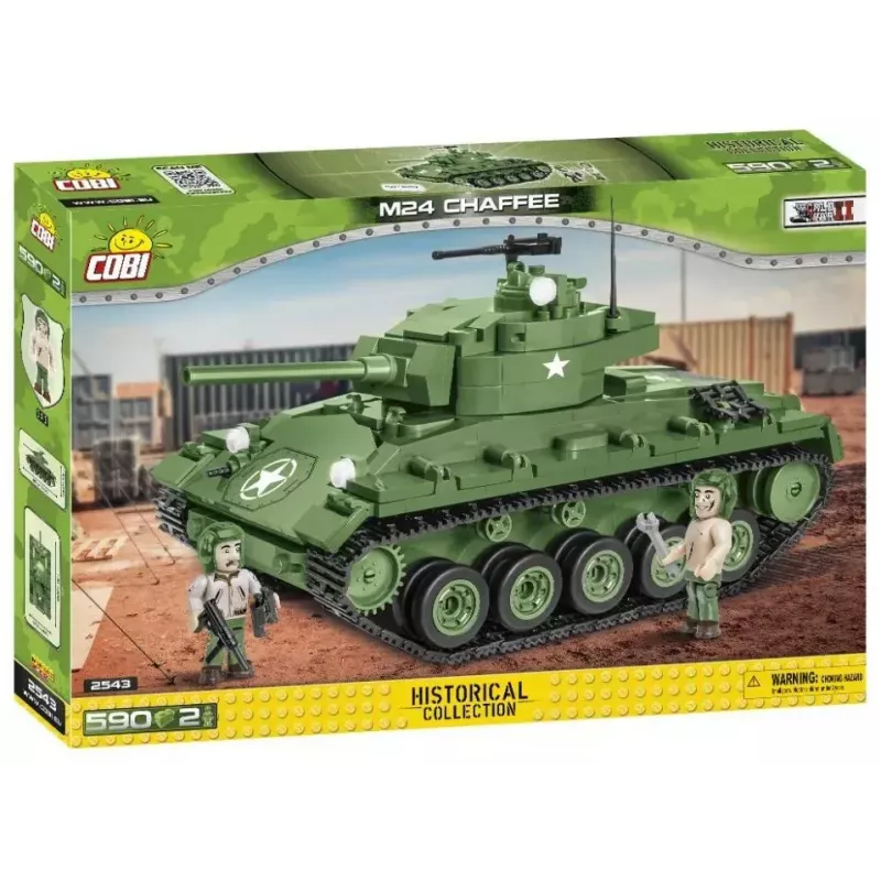 Statybiniai blokeliai tankas Cobi M24 Chaffee 1:35 mastelio modelis, Cobi-2543