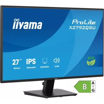 iiyama ProLite X2792QSU-B1 kompiuterio monitorius 68.6 cm (27 col.) 2560 x 1440 pikselių Quad HD LED juodas