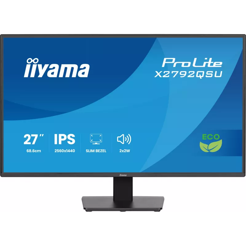 iiyama ProLite X2792QSU-B1 kompiuterio monitorius 68.6 cm (27 col.) 2560 x 1440 pikselių Quad HD LED juodas