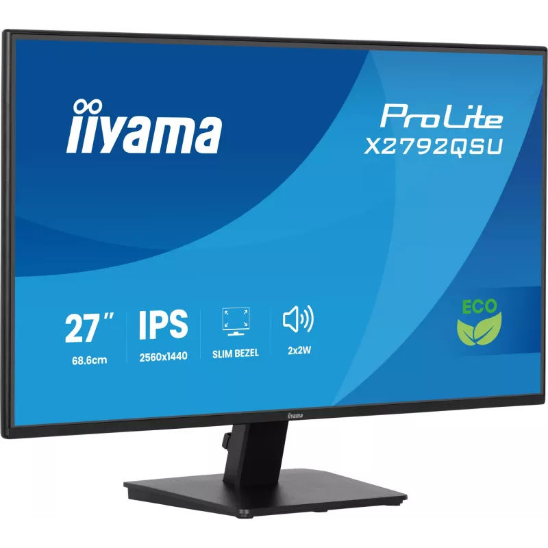 iiyama ProLite X2792QSU-B1 kompiuterio monitorius 68.6 cm (27 col.) 2560 x 1440 pikselių Quad HD LED juodas
