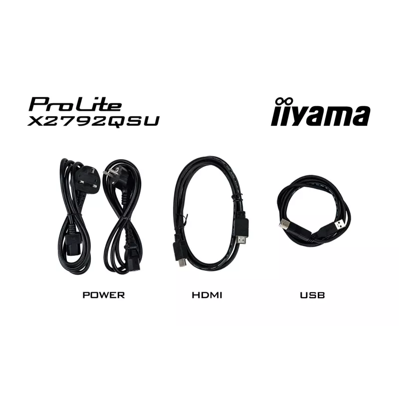 iiyama ProLite X2792QSU-B1 kompiuterio monitorius 68.6 cm (27 col.) 2560 x 1440 pikselių Quad HD LED juodas