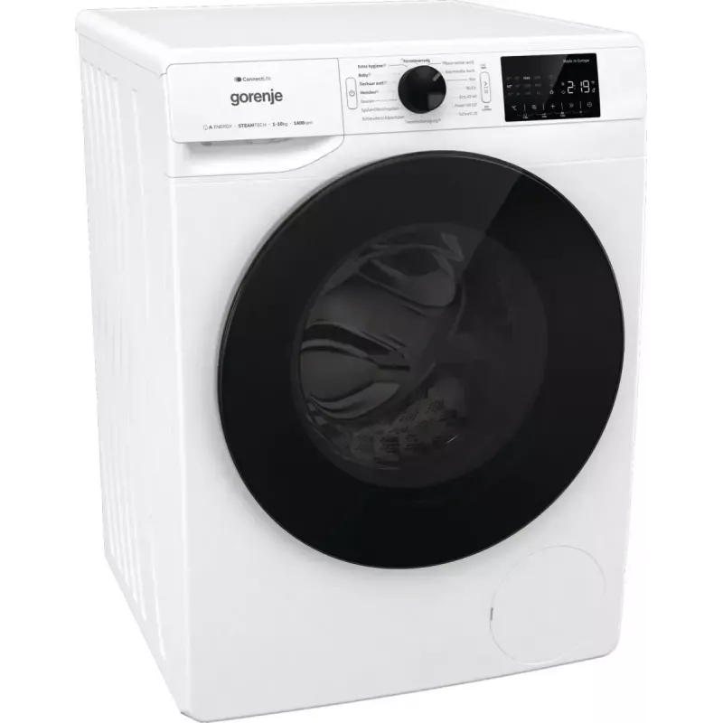 Gorenje WPNEI14A2TS skalbyklė su priekiniu įkrovimu 10 kg 1400 aps./min. Juoda, Balta