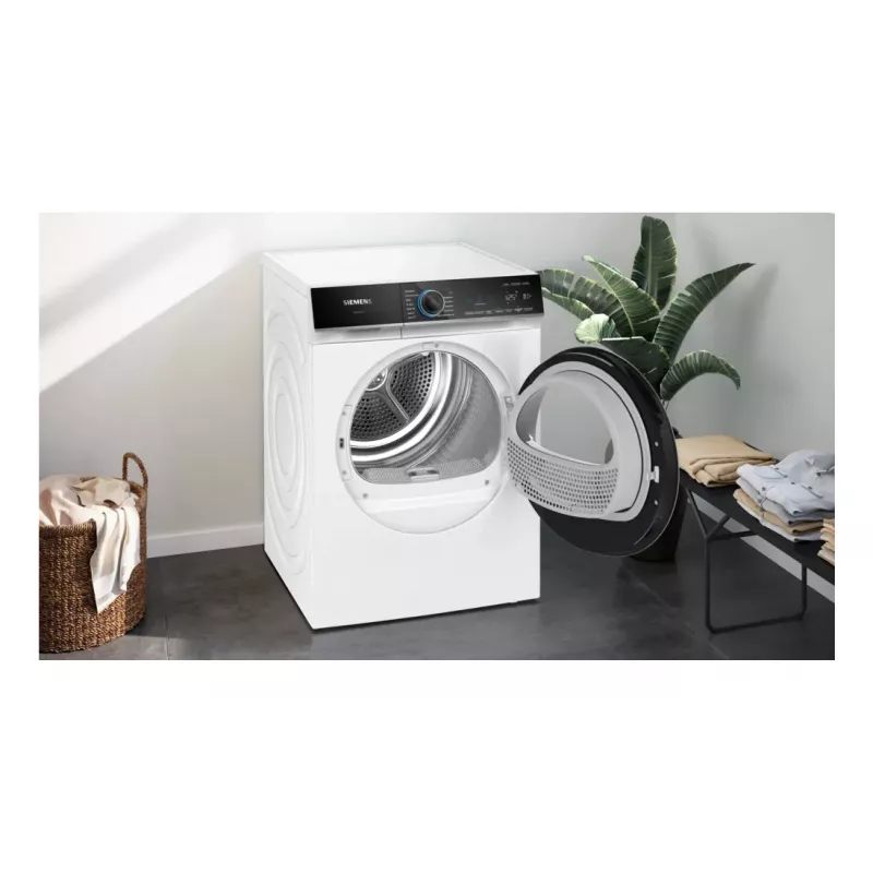 Siemens WR47B2C40 skalbinių džiovyklė, laisvai pastatoma, priekinio įkrovimo, 9 kg, balta