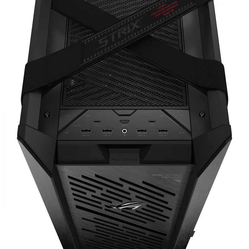 PC korpusas ASUS ROG Strix Helios II Midi Tower — ATX/Midi Tower, grūdintas stiklas, 420 mm GPU, 3x140 mm priekiniai ventiliatoriai, USB-C