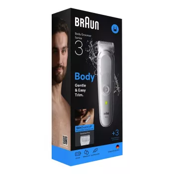 Braun Series 3 BG3530 kūno kirpimo mašinėlė / barzdaskutė, pilka