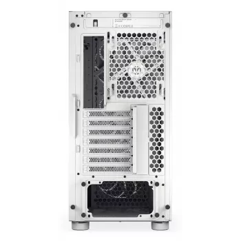 PC Midi Tower korpusas ENDORFY ARX 500 ARGB White — grūdintas stiklas, palaiko ATX/Micro-ATX/Mini-ITX, 3x140 mm priekyje + 1x140 mm gale, 1 × 3,5 colio + 6 × 2,5 colio skyriai