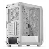 PC Midi Tower korpusas ENDORFY ARX 500 ARGB White — grūdintas stiklas, palaiko ATX/Micro-ATX/Mini-ITX, 3x140 mm priekyje + 1x140 mm gale, 1 × 3,5 colio + 6 × 2,5 colio skyriai