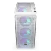 PC Midi Tower korpusas ENDORFY ARX 500 ARGB White — grūdintas stiklas, palaiko ATX/Micro-ATX/Mini-ITX, 3x140 mm priekyje + 1x140 mm gale, 1 × 3,5 colio + 6 × 2,5 colio skyriai