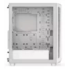 PC Midi Tower korpusas ENDORFY ARX 500 ARGB White — grūdintas stiklas, palaiko ATX/Micro-ATX/Mini-ITX, 3x140 mm priekyje + 1x140 mm gale, 1 × 3,5 colio + 6 × 2,5 colio skyriai