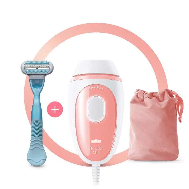 Braun Silk-expert Pro Silk-expert Mini intensyvi impulsinė šviesa (IPL) rausva, balta