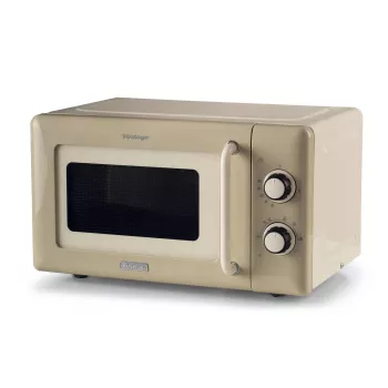 Ariete Vintage Line 3960 Vintage mikrobangų krosnelė, 800 W, talpa 20 l, 3 funkcijos, 5 gaminimo lygiai, laikmatis, smėlio spalvos