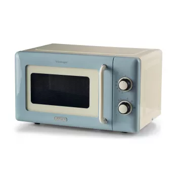 Ariete Vintage Line 3960 Vintage mikrobangų krosnelė, 800W, talpa 20L, 3 funkcijos, 5 gaminimo lygiai, laikmatis, mėlyna
