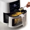 Ariete 4630 karšto oro gruzdintuvė 9L, 1300W, Talpa 9L, Maisto talpa 2,5kg, 8 iš anksto nustatytos programos, Temperatūra iki 200°, Skaidrus krepšys gaminimo kontrolei, Balta