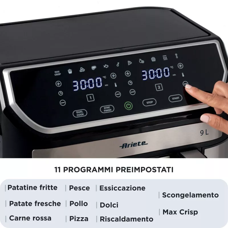 Hot air fryer Ariete 4625/00 9 L 2100 W Black Silver