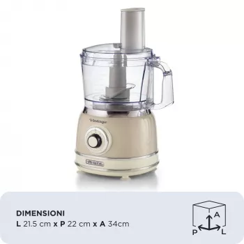 Ariete Vintage Line 1781/03 virtuvinis kombainas 1000 W 2,1 l smėlio spalvos