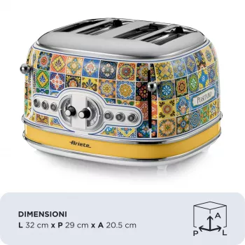 Skrudintuvas ARIETE Positano 4 riekėms, 1630 W, įvairiaspalvė apdaila