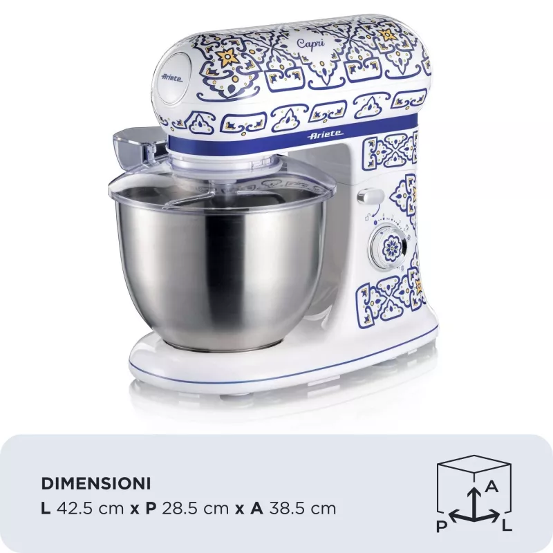 Ariete 1588 Capri maišytuvas, planetarinis, 7 greičiai, 2400 W, 5,5 litro, nerūdijančio plieno dubuo