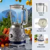 Ariete 583 Capri maišytuvas su 1,5 litro stikliniu ąsočiu, 4 nerūdijančio plieno peiliais, 4 greičiais + impulsu, 1000 W