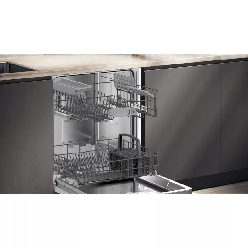 Indaplovė Siemens iQ100 SN61HX01TE, visiškai įmontuojama, 13 komplektų, 46 dB, 9 l/ciklui, energijos klasė C