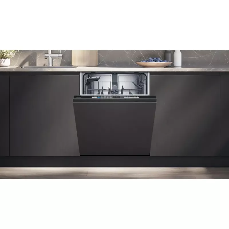 Indaplovė Siemens iQ100 SN61HX01TE, visiškai įmontuojama, 13 komplektų, 46 dB, 9 l/ciklui, energijos klasė C